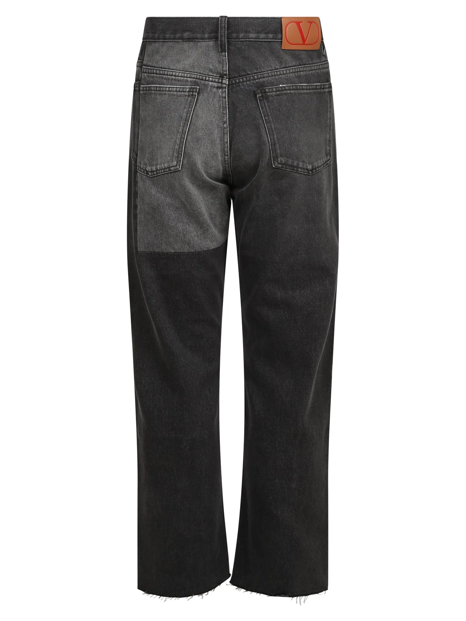 Valentino Patchwork-Detailed Tapered Jeans