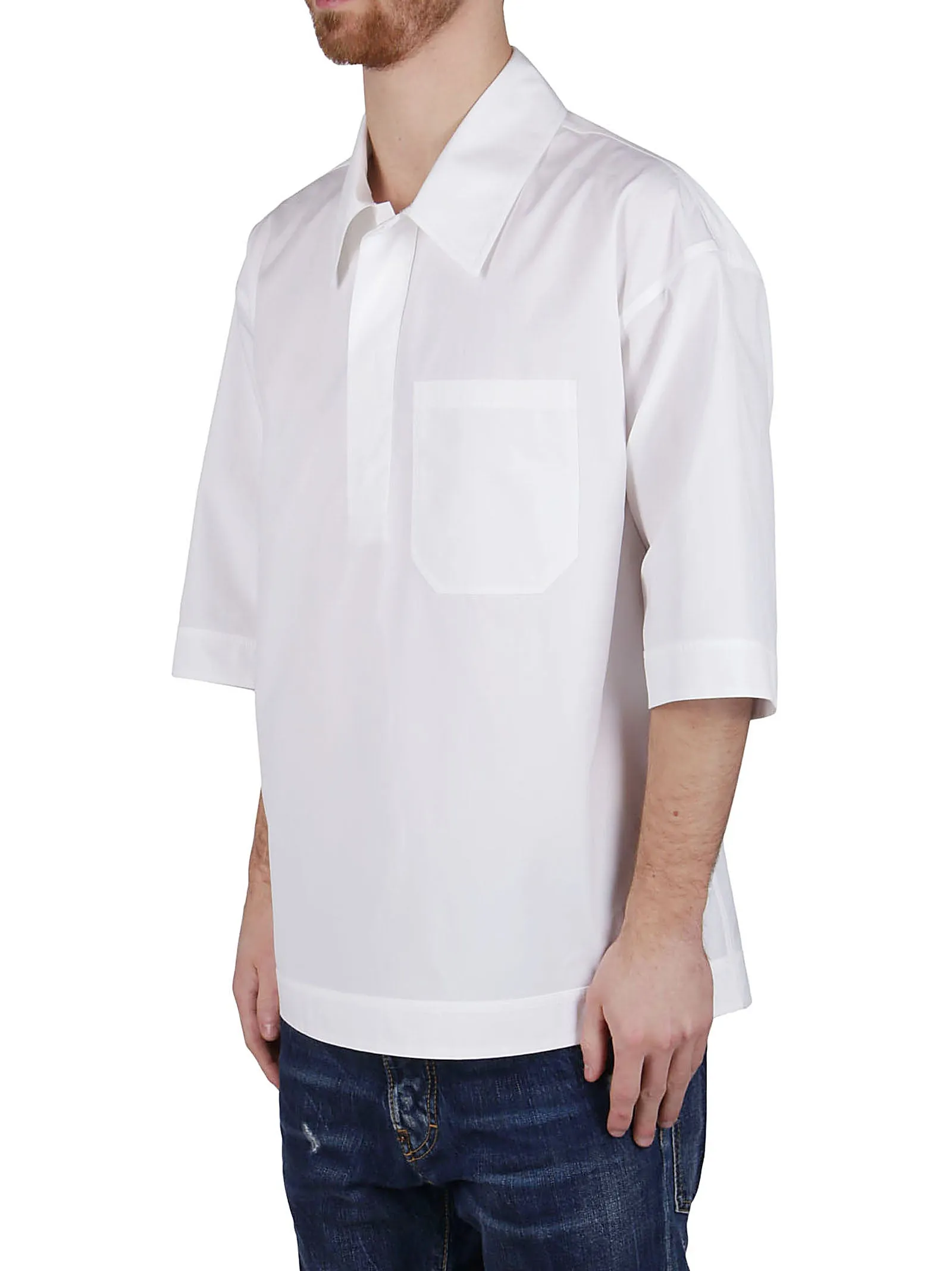 Valentino Poplin Polo Shirt