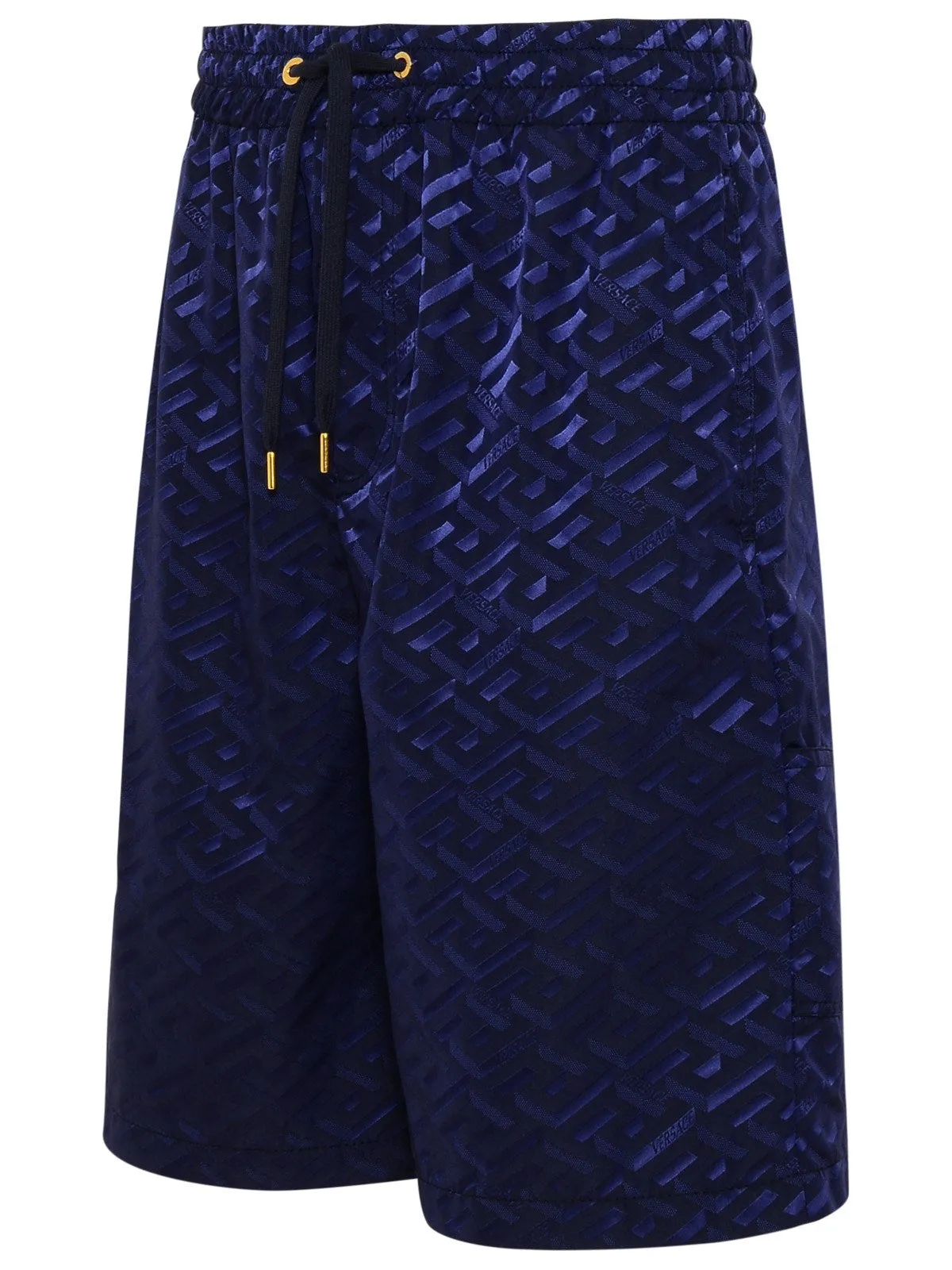 Versace Greca-Print Drawstring Bermuda Shorts