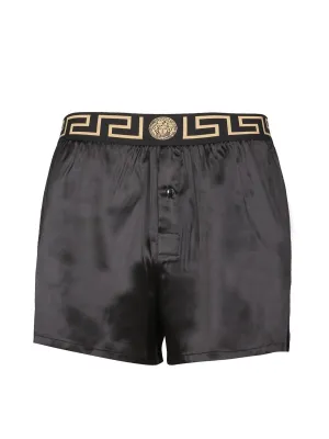 Versace Greca Waistband Pajama Shorts