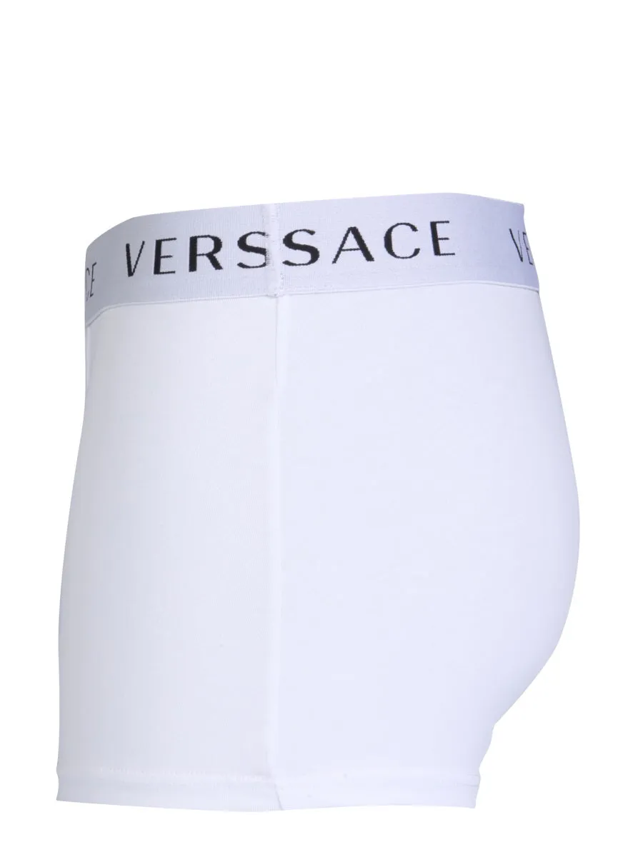 Versace Logo Band Two-Pack Logo Detailed Boxers