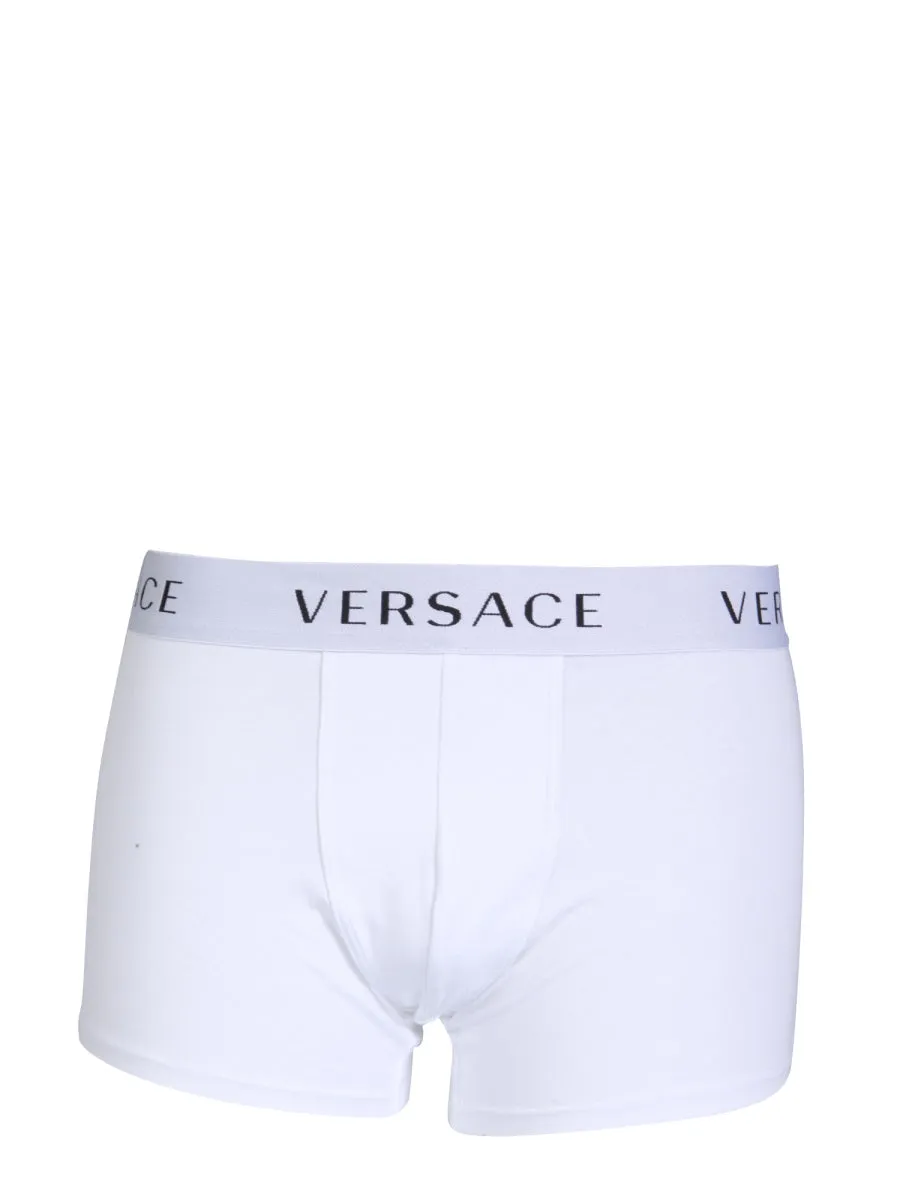 Versace Logo Band Two-Pack Logo Detailed Boxers