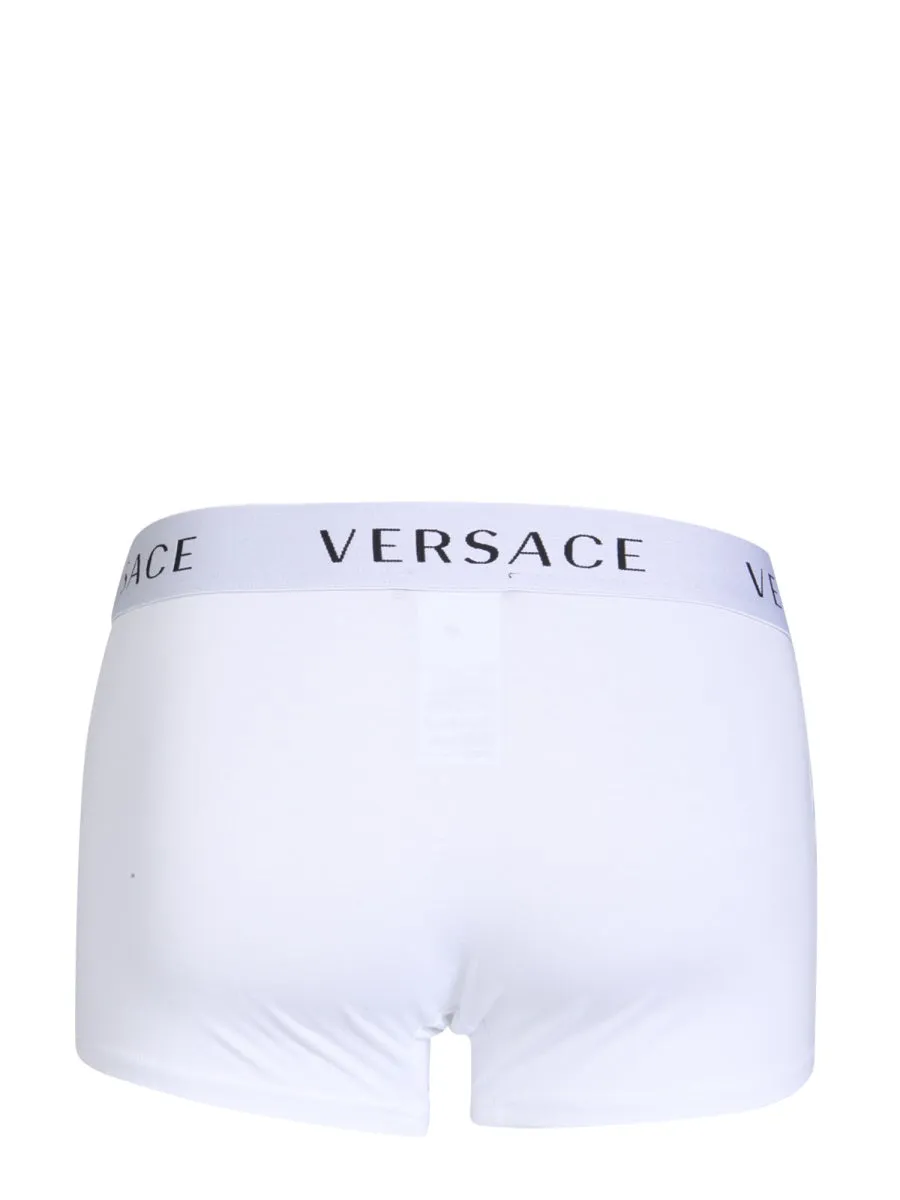 Versace Logo Band Two-Pack Logo Detailed Boxers
