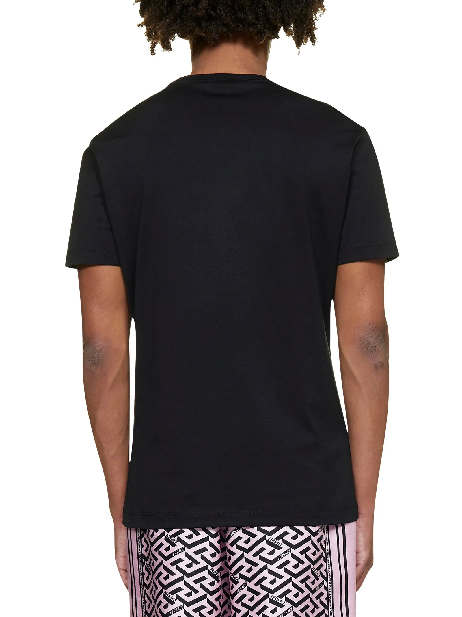 Versace Logo Printed Crewneck T-Shirt