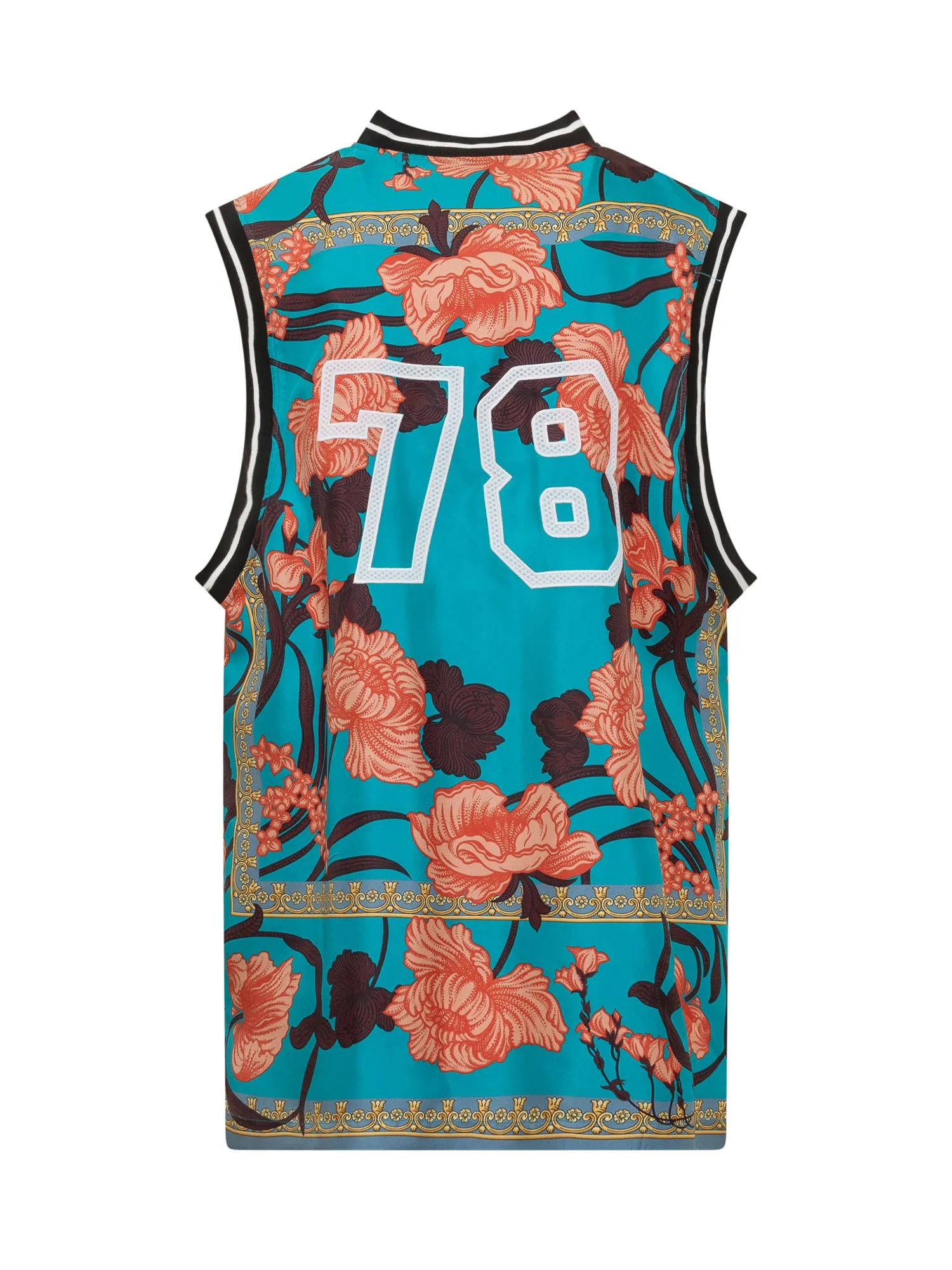 Versace Logo Printed V-Neck Sleeveless Top