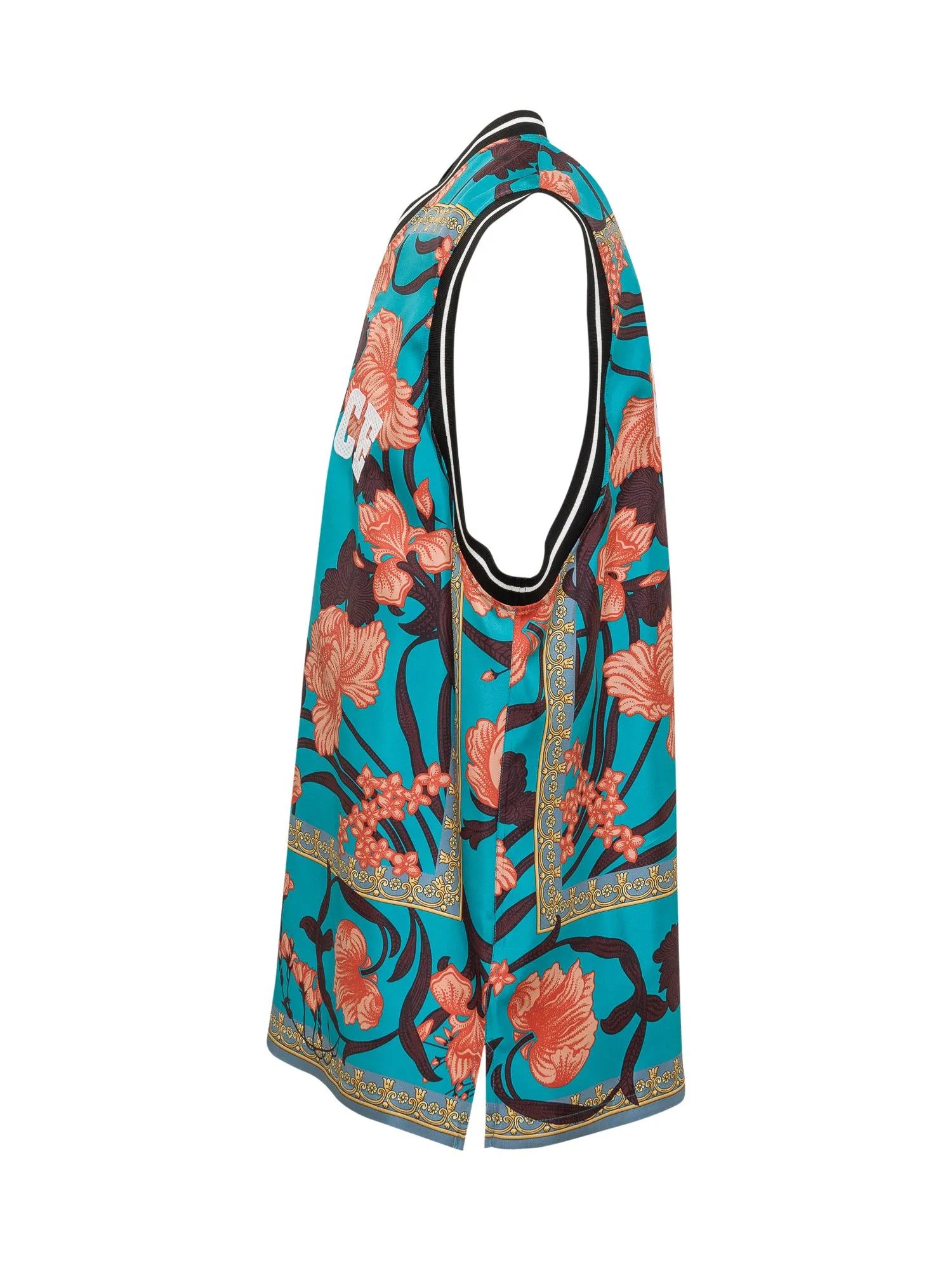Versace Logo Printed V-Neck Sleeveless Top