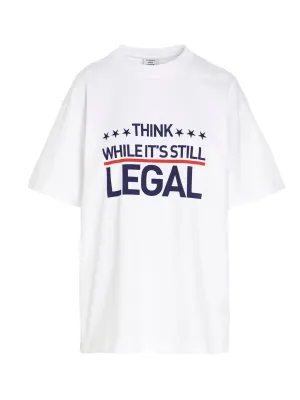 Vetements Slogan Printed Crewneck T-Shirt