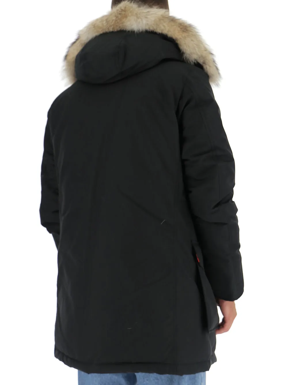 Woolrich Hooded Fur Trimmed Coat