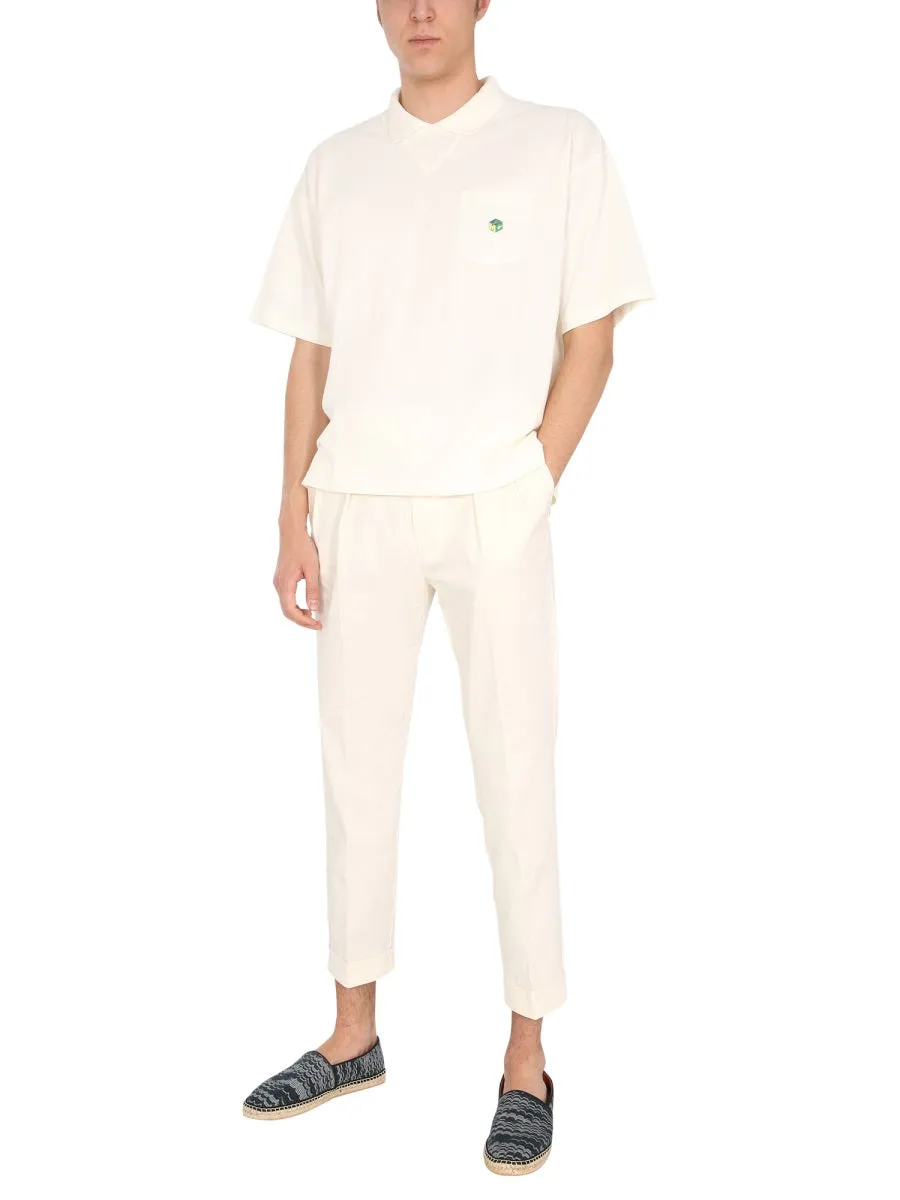 YMC Logo Embroidered Polo Shirt