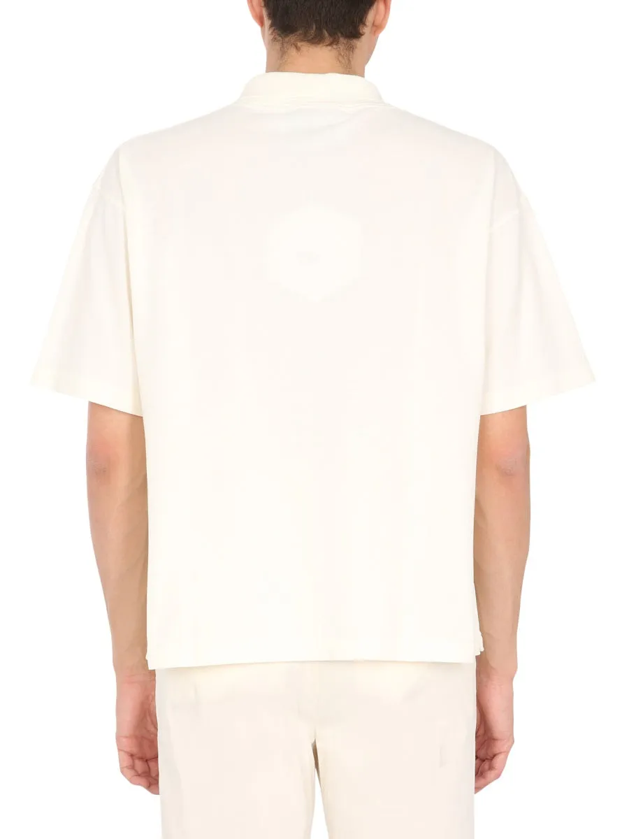 YMC Logo Embroidered Polo Shirt