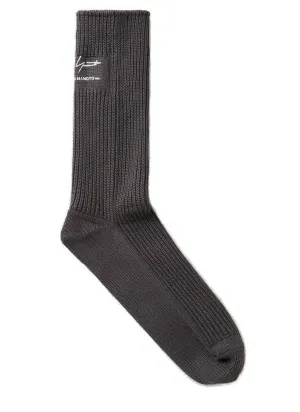 Yohji Yamamoto Logo Embroidered Military Socks