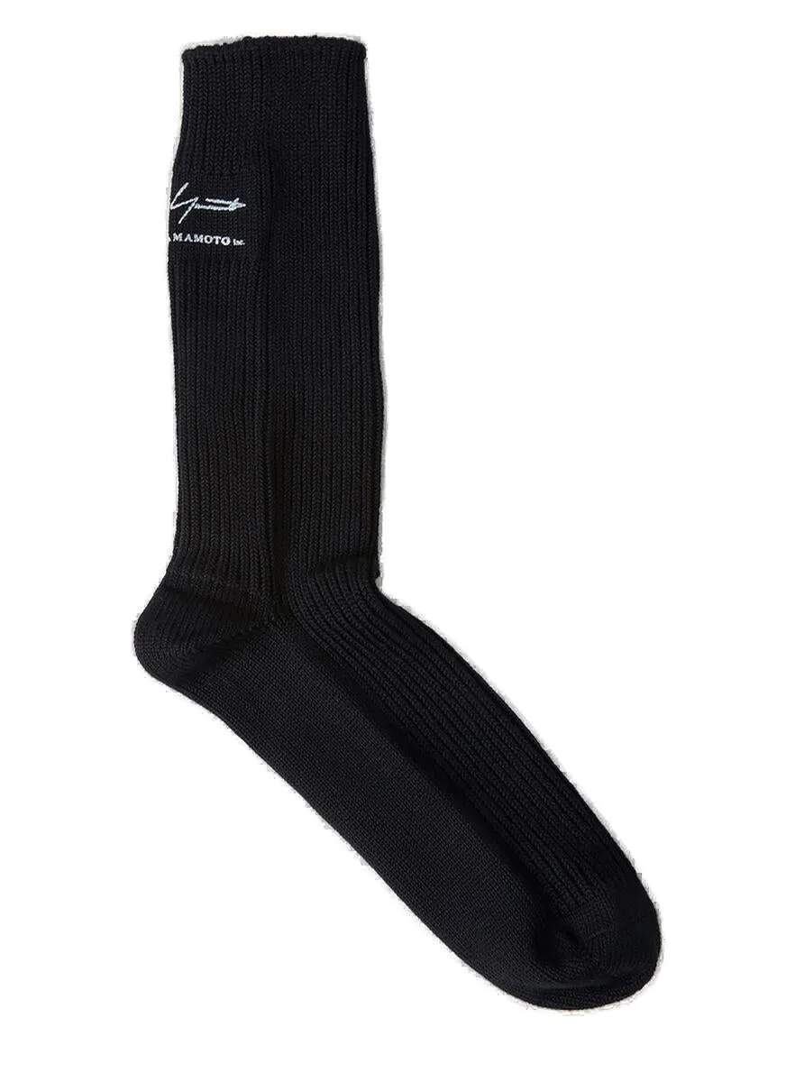 Yohji Yamamoto Logo Patch Military Socks