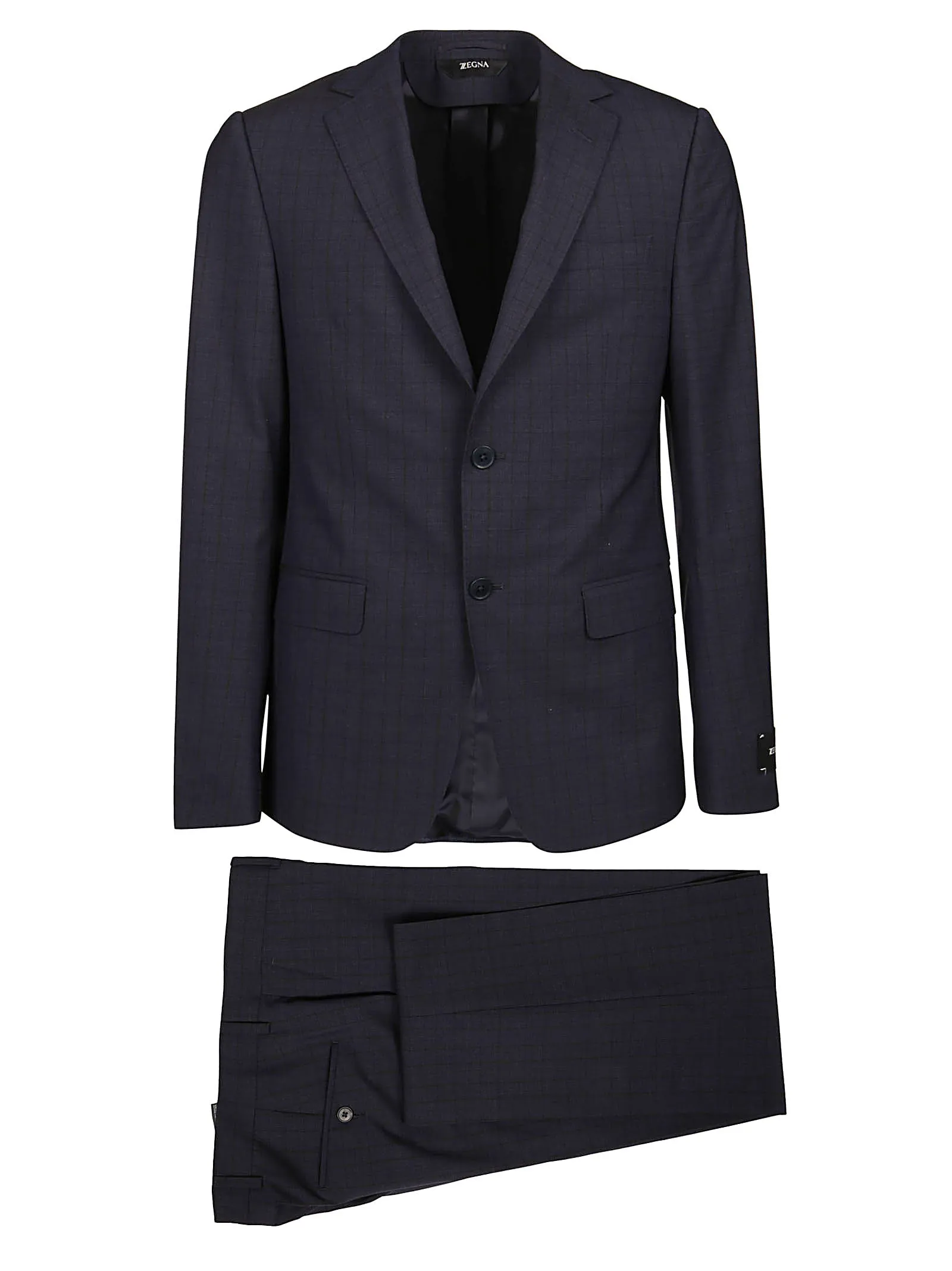 Z Zegna Abito Check Print Tailored Suit