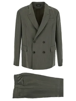 Z Zegna Double-Breasted Mid-Rise Suit