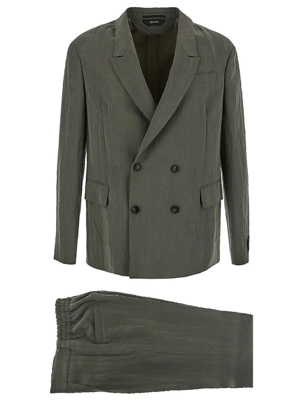 Z Zegna Double-Breasted Mid-Rise Suit