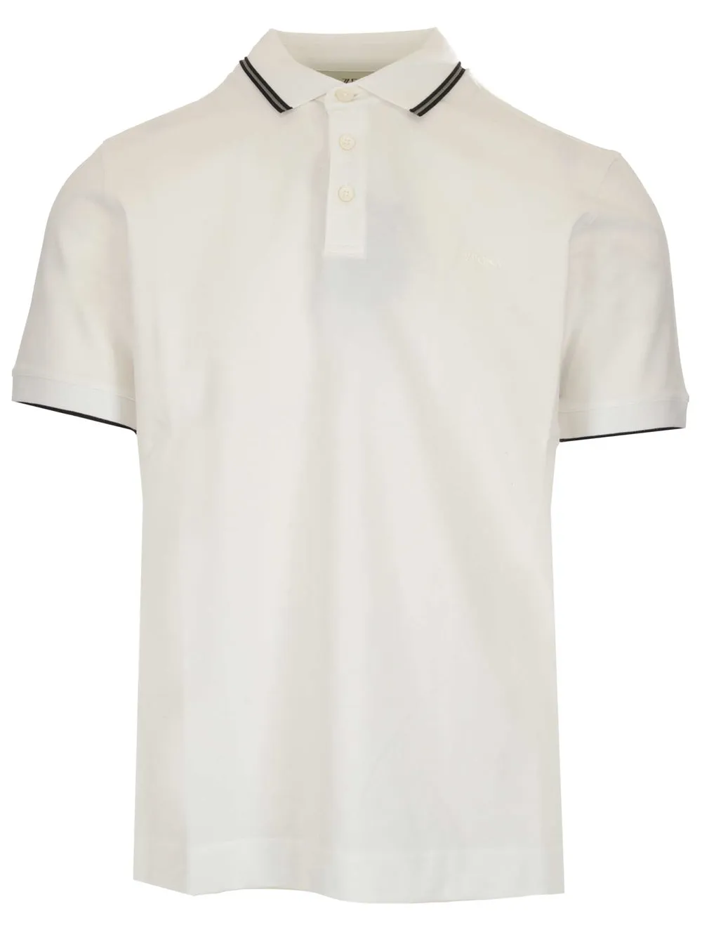 Z Zegna Stripe Detail Polo Shirt